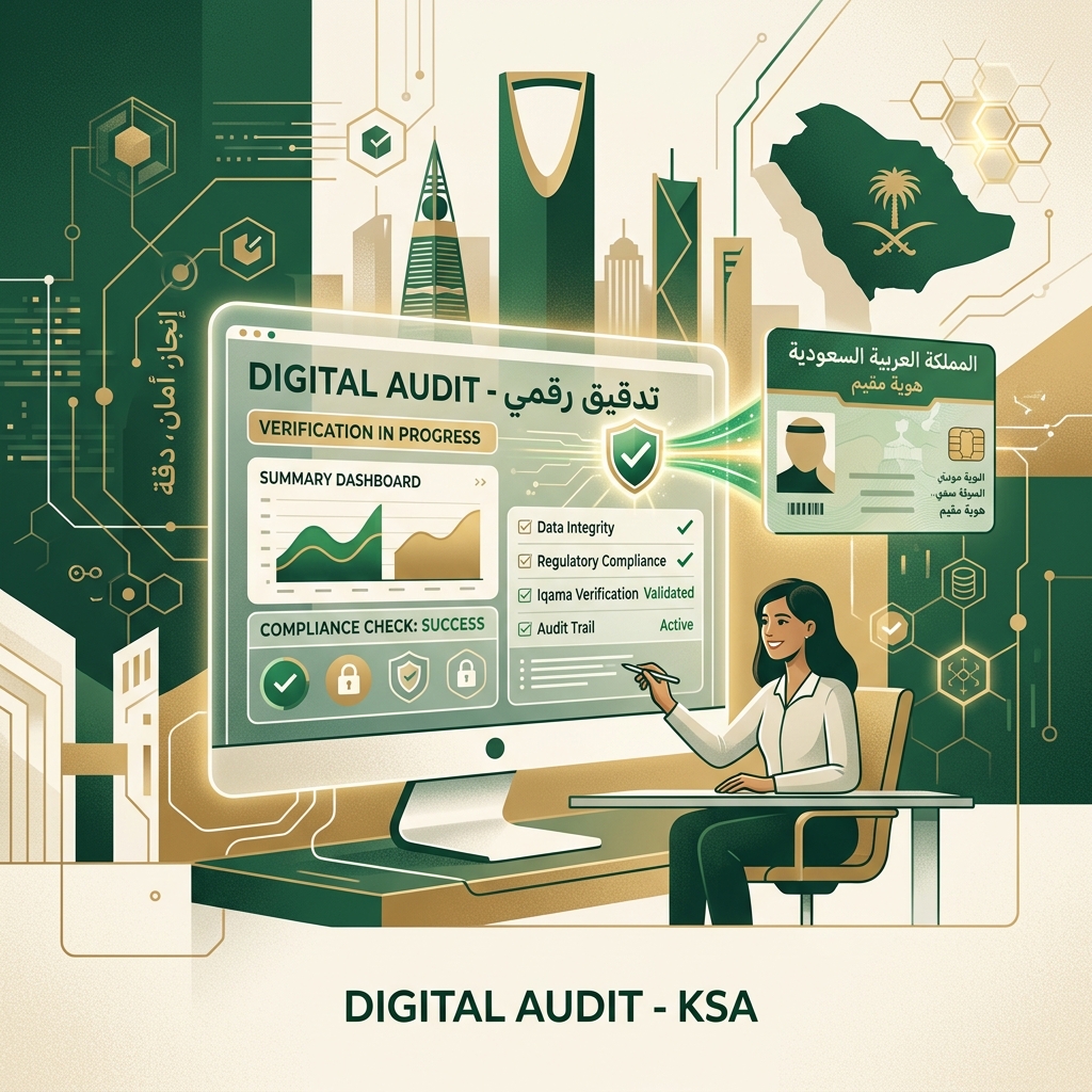 التدقيق الرقمي لوزارة الموارد البشرية وتعديل مهنة الإقامة